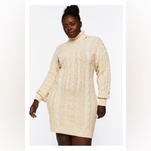 NEW - Forever 21 Cable Knit Sweater Dress
